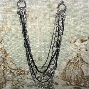 Brighton Silver&black strand necklace. Like new!
